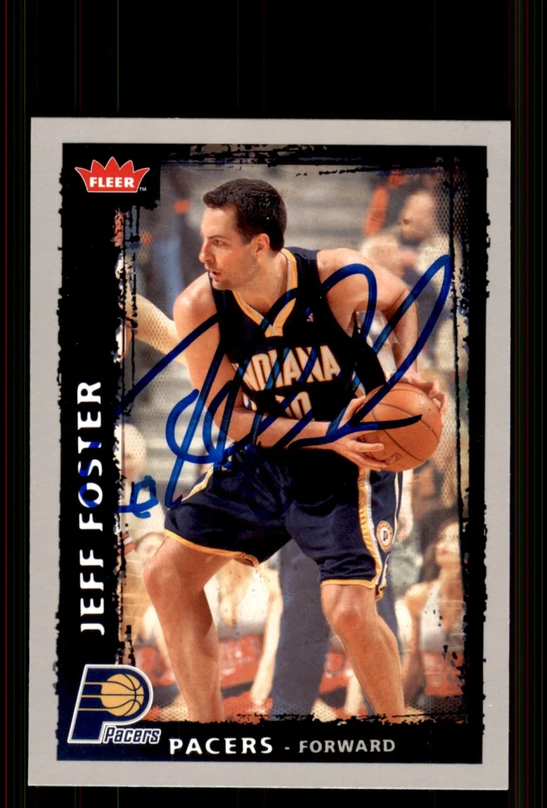 Signed Basketball Card Auto Jeff Foster 2008-09 Fleer #61 Indiana Pacers