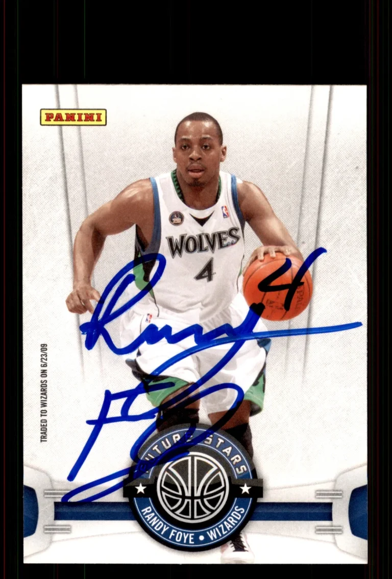 Signed Basketball Card Auto Randy Foye 2009-10 Panini #20 Washington Wizards