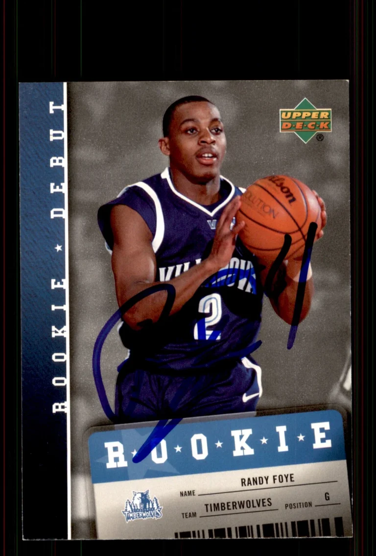 Signed Basketball Card Auto Randy Foye 2006-07 Upper Deck Rookie Debut #110