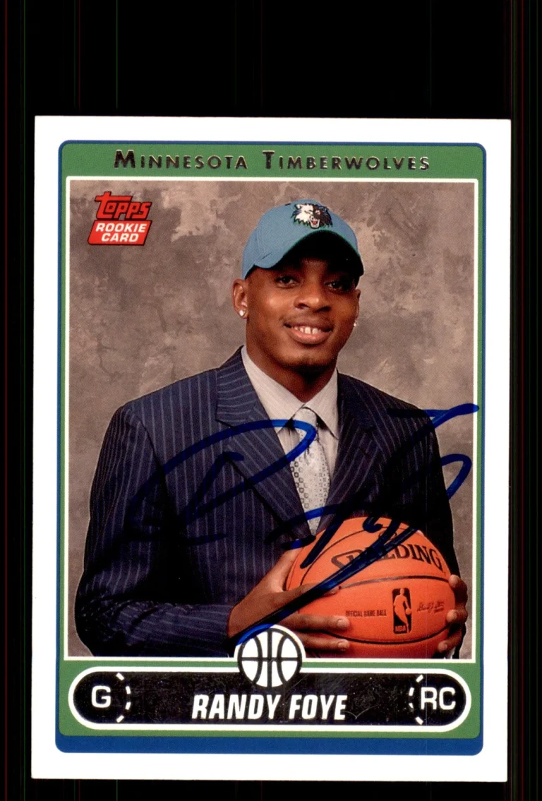 Signed Basketball Card Auto Randy Foye 2006-07 Topps #250 Timberwolves
