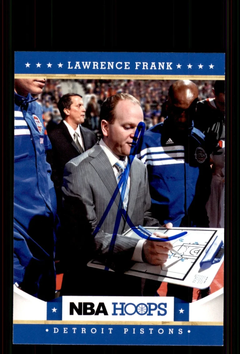 Signed Basketball Card Auto Lawrence Frank 2012-13 Hoops #92 Detroit Pistons