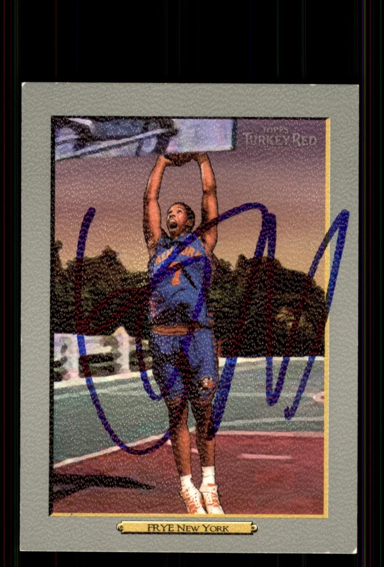 Signed Basketball Card Auto Channing Frye 2006-07 Topps Turkey Red #33 Knicks