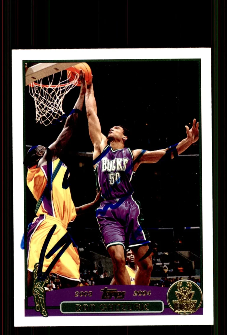 Signed Basketball Card Auto Dan Gadzuric 2003-04 Topps #88 Milwaukee Bucks