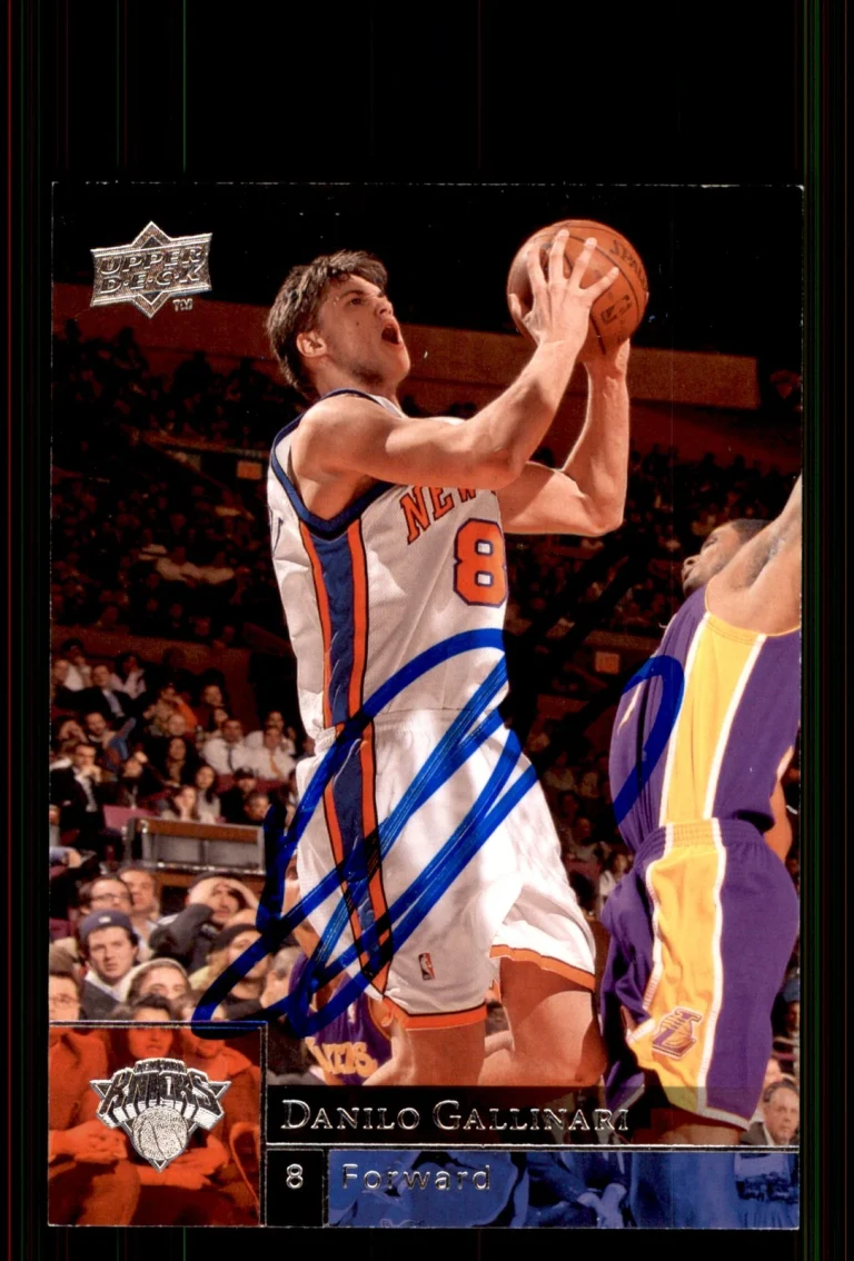 Signed Basketball Card Auto Danilo Gallinari 2009-10 Upper Deck #133 Knicks