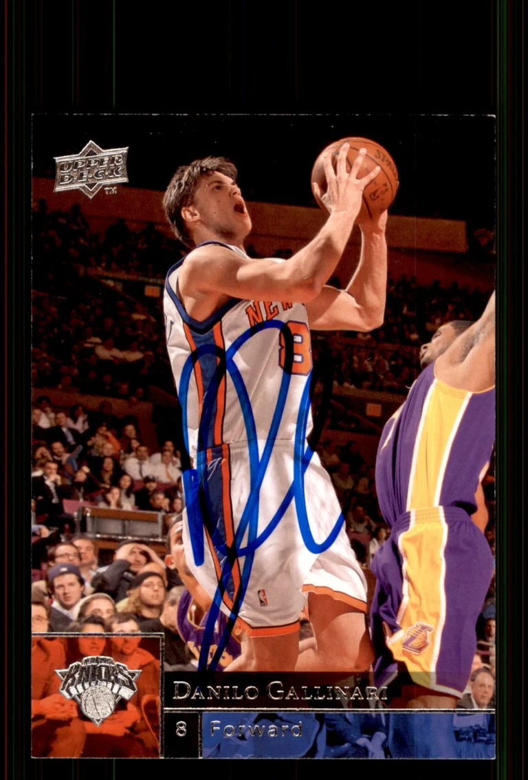 Signed Basketball Card Auto Danilo Gallinari 2009-10 Upper Deck #133 Knicks
