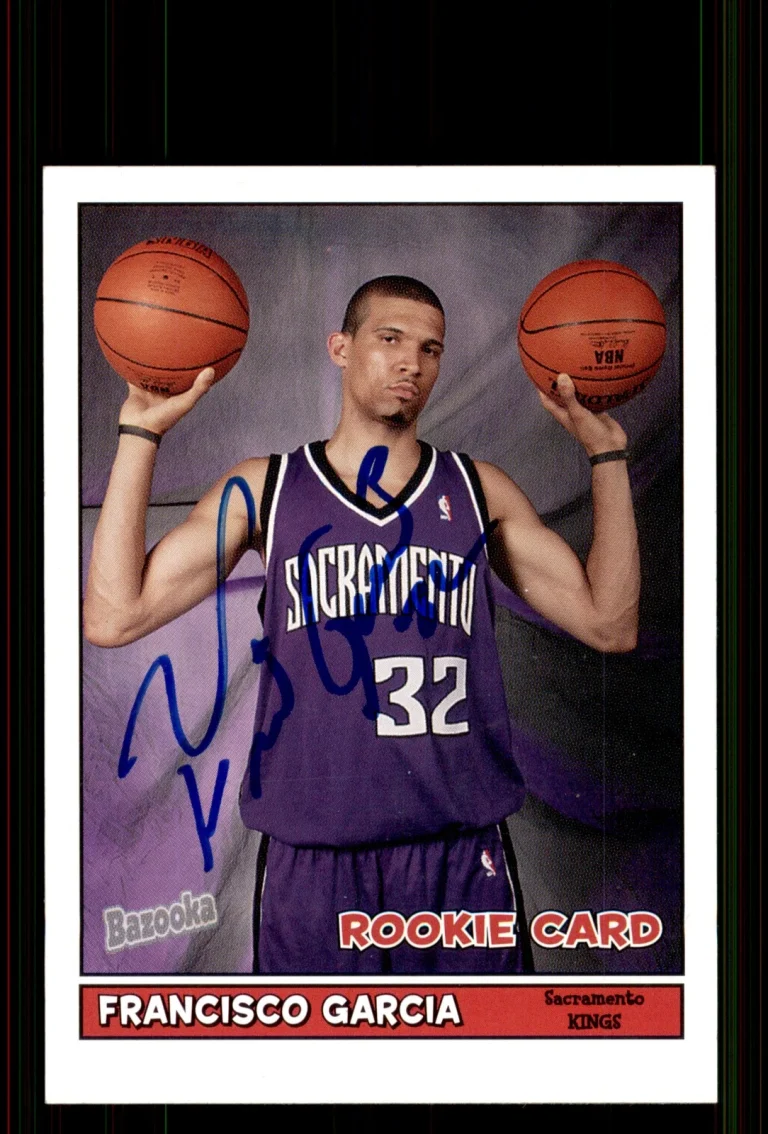 Signed Basketball Card Auto Francisco Garcia 2005-06 Bazooka #176 Kings
