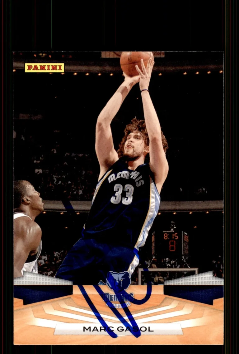 Signed Basketball Card Auto Marc Gasol 2009-10 Panini #177 Memphis Grizzlies
