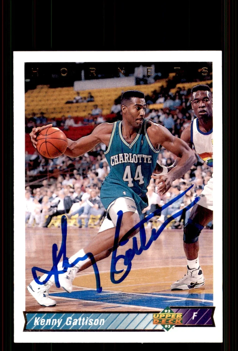 Signed Basketball Card Auto Kenny Gattison 1992-93 Upper Deck #284 Hornets