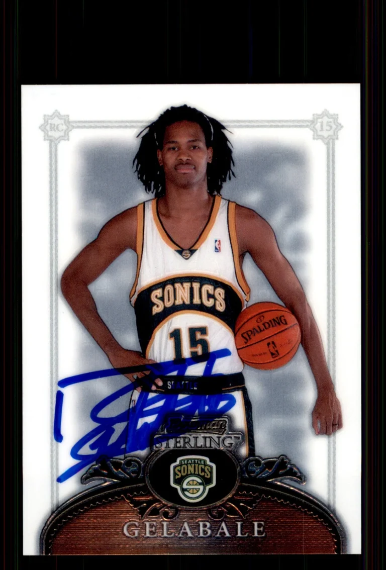 Signed Basketball Card Auto Mickael Gelabale 2006-07 Bowman Sterling #42
