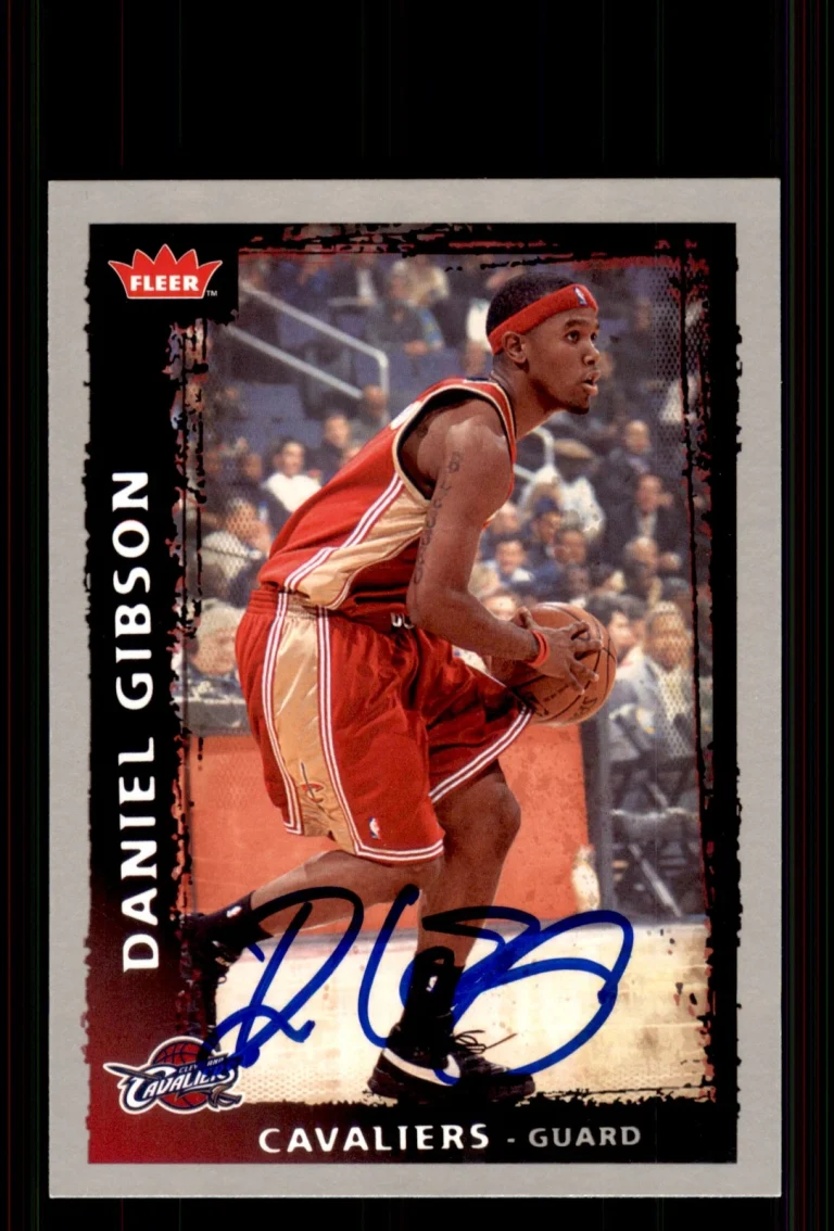 Signed Basketball Card Auto Daniel Gibson 2008-09 Fleer #27 Cleveland Cavaliers