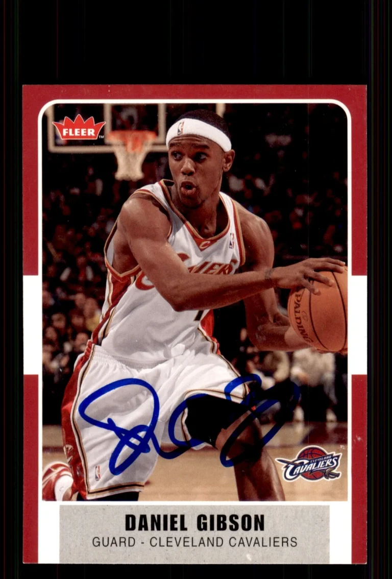 Signed Basketball Card Auto Daniel Gibson 2007-08 Fleer #8 Cleveland Cavaliers