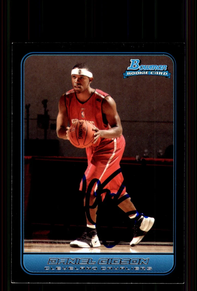 Signed Basketball Card Auto Daniel Gibson 2006-07 Bowman #153 Cavaliers