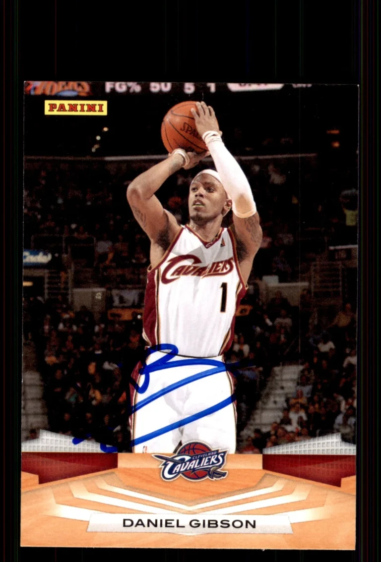 Signed Basketball Card Auto Daniel Gibson 2009-10 Panini #61 Cleveland Cavaliers