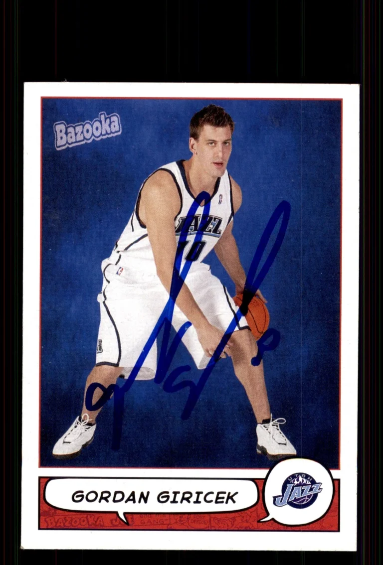Signed Basketball Card Auto Gordan Giricek 2004-05 Bazooka #31 Utah Jazz