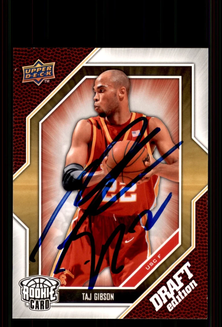 Signed Basketball Card Auto Taj Gibson 2009-10 Upper Deck Draft Edition #37 USC