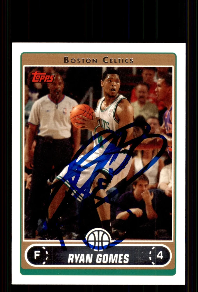 Signed Basketball Card Auto Ryan Gomes 2006-07 Topps #64 Boston Celtics