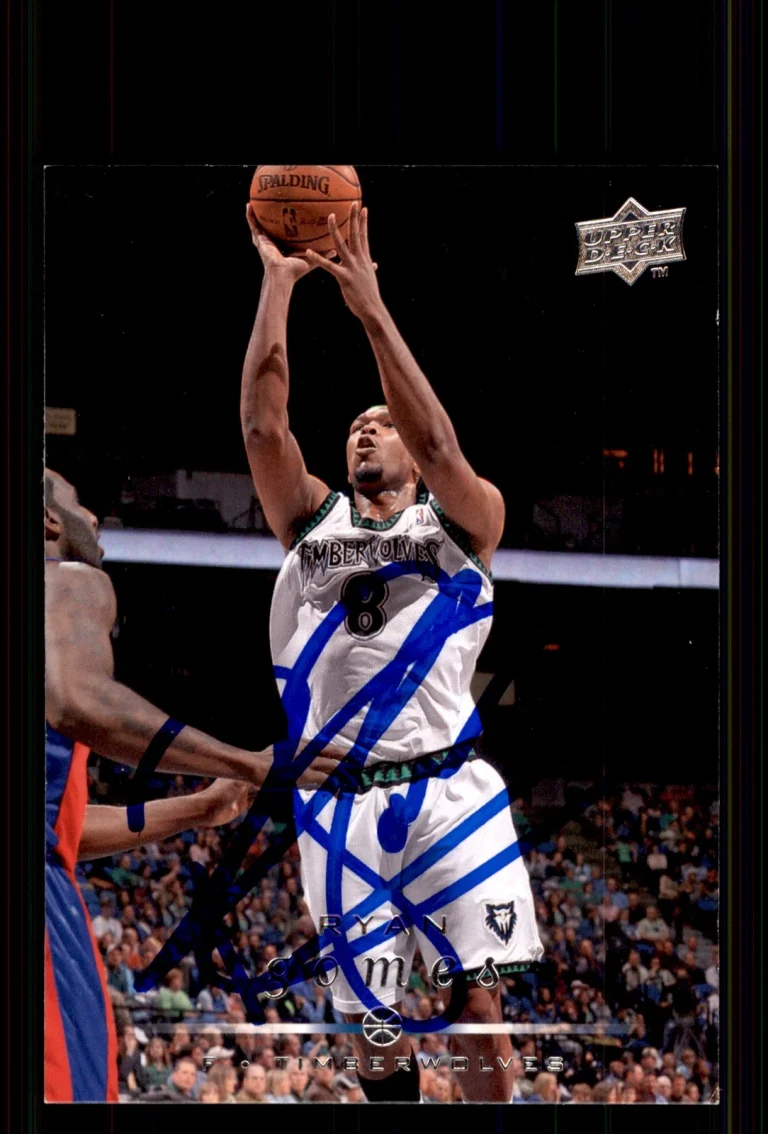 Signed Basketball Card Auto Ryan Gomes 2008-09 Upper Deck #111 Timberwolves