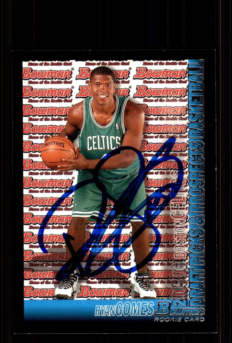 Signed Basketball Card Auto Ryan Gomes 2005-06 Bowman #123 Boston Celtics