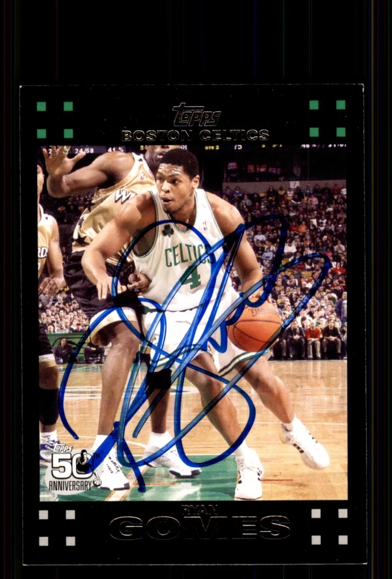 Signed Basketball Card Auto Ryan Gomes 2007-08 Topps #88 Boston Celtics