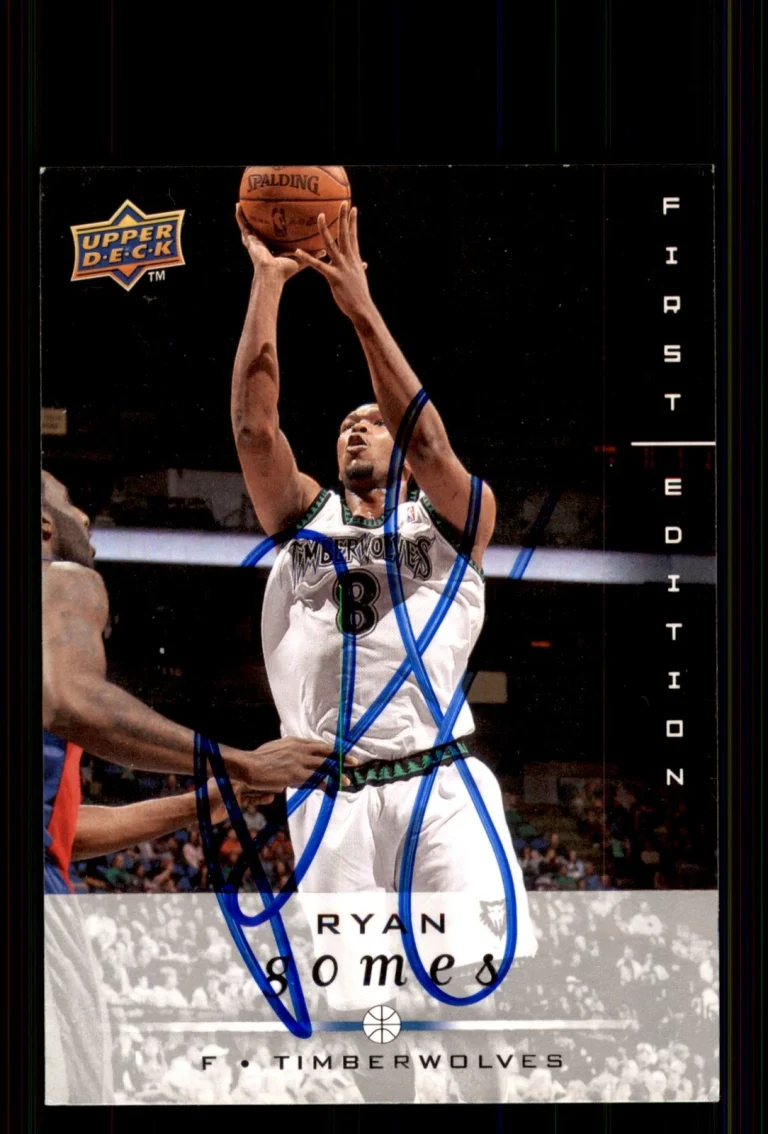 Signed Basketball Card Auto Ryan Gomes 2008-09 Upper Deck First Edition #111