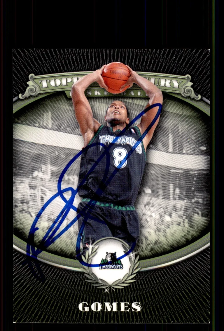 Signed Basketball Card Auto Ryan Gomes 2008-09 Topps Treasury #69 Timberwolves