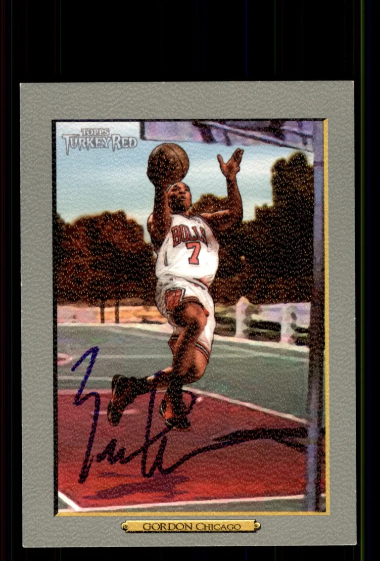 Signed Basketball Card Auto Ben Gordon 2006-07 Topps Turkey Red #22 Bulls