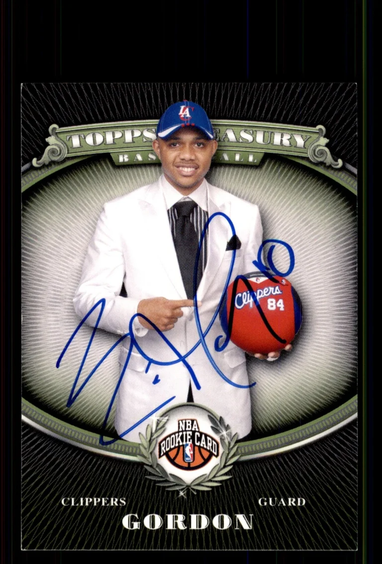 Signed Basketball Card Auto Eric Gordon 2008-09 Topps Treasury #107 Clippers