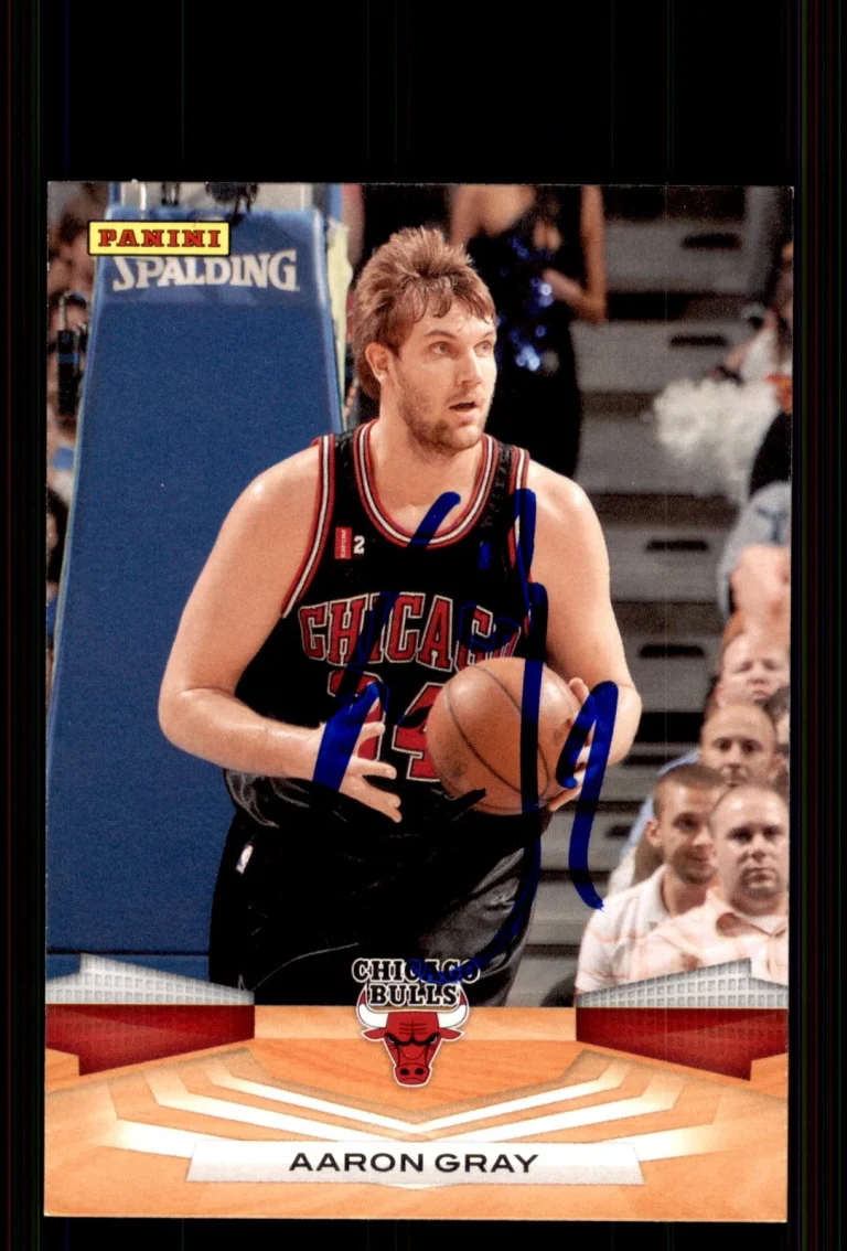 Signed Basketball Card Auto Aaron Gray 2009-10 Panini #52 Chicago Bulls