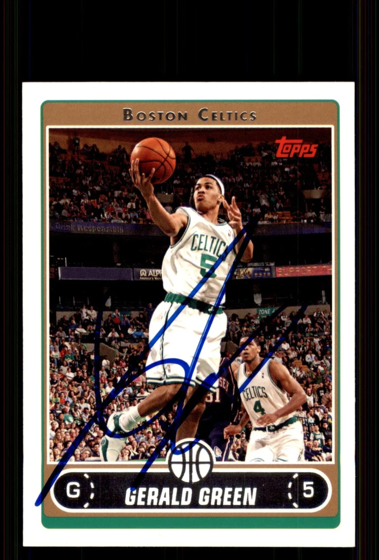 Signed Basketball Card Auto Gerald Green 2006-07 Topps #44 Boston Celtics