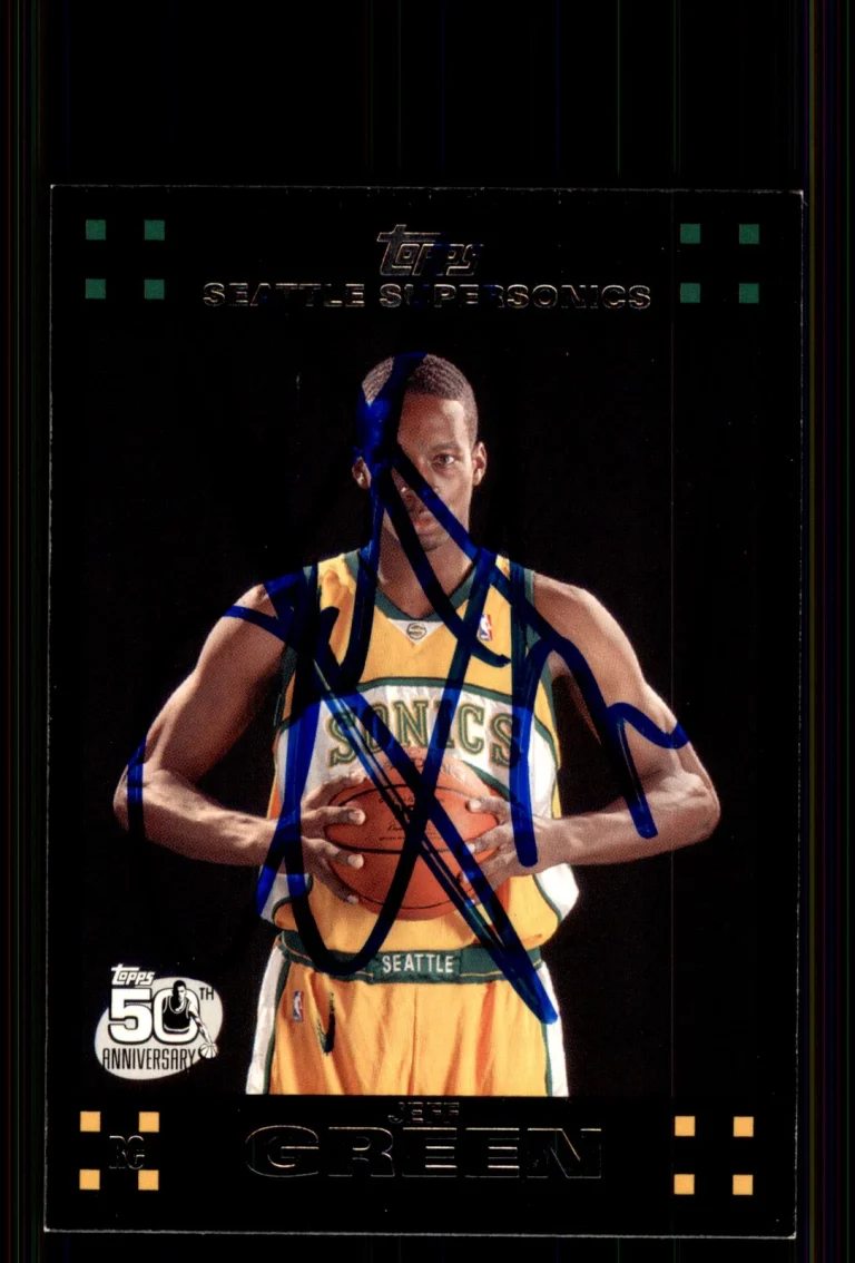 Signed Basketball Card Auto Jeff Green 2007-08 Topps #115