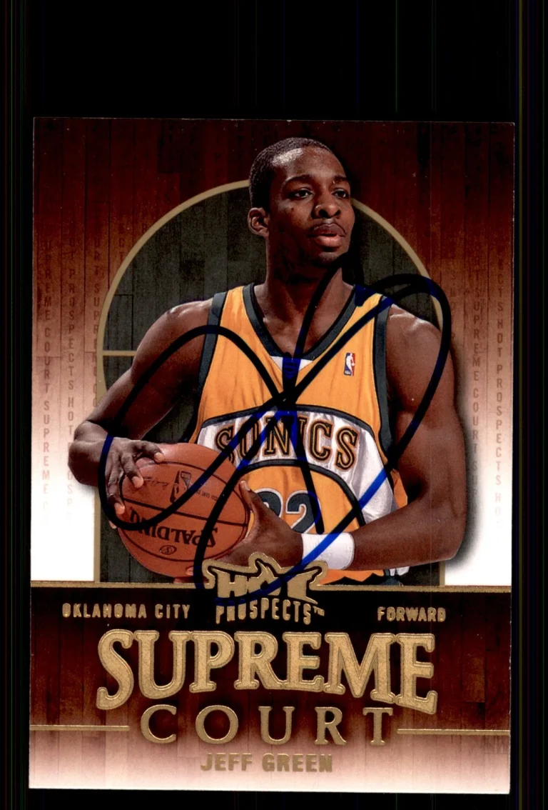 Signed Basketball Card Auto Jeff Green 2008-09 Fleer Hot Prospects #SC-18