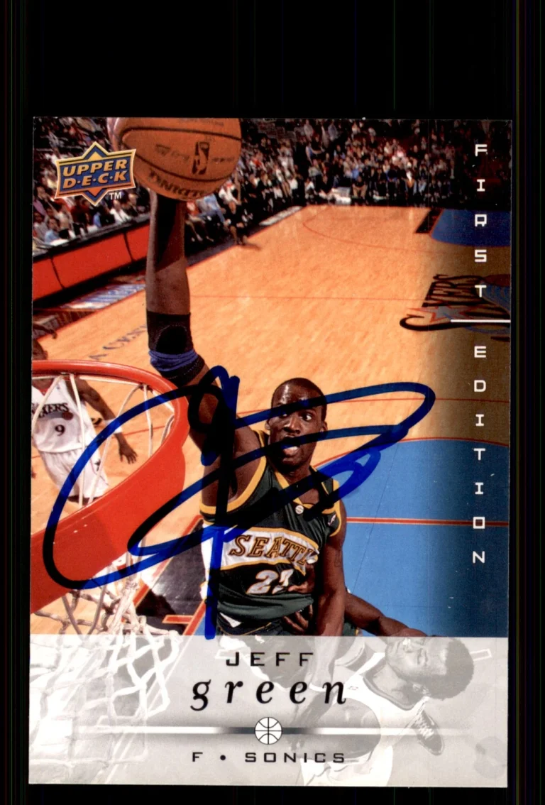Signed Basketball Card Auto Jeff Green 2008-09 Upper Deck First Edition #176