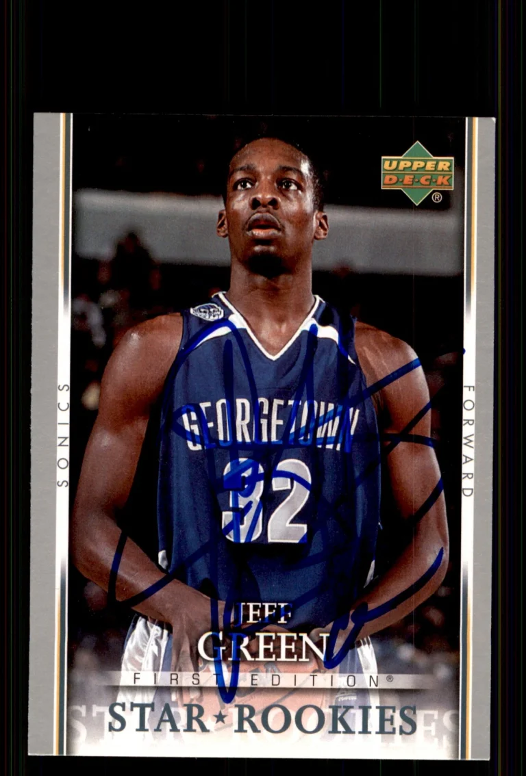 Signed Basketball Card Auto Jeff Green 2007-08 Upper Deck First Edition #205