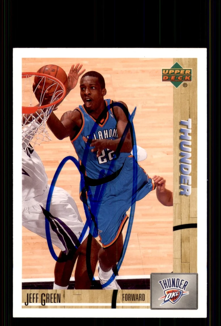 Signed Basketball Card Auto Jeff Green 2008-09 Upper Deck Lineage #191 Thunder