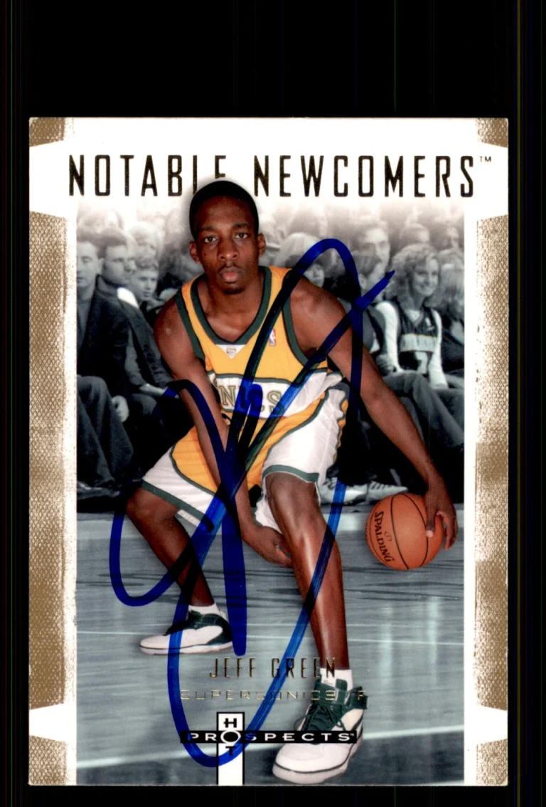 Signed Basketball Card Auto Jeff Green 2007-08 Fleer Hot Prospects #NN-7