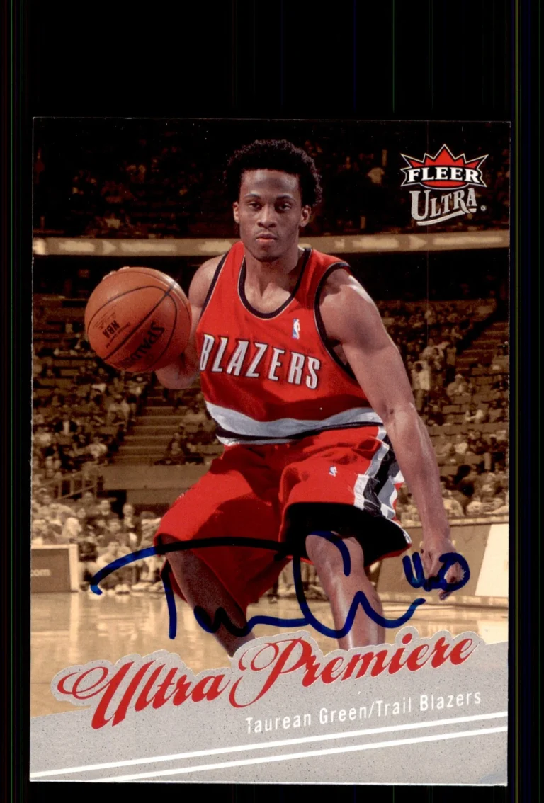 Signed Basketball Card Auto Taurean Green 2007-08 Ultra #230 Trail Blazers