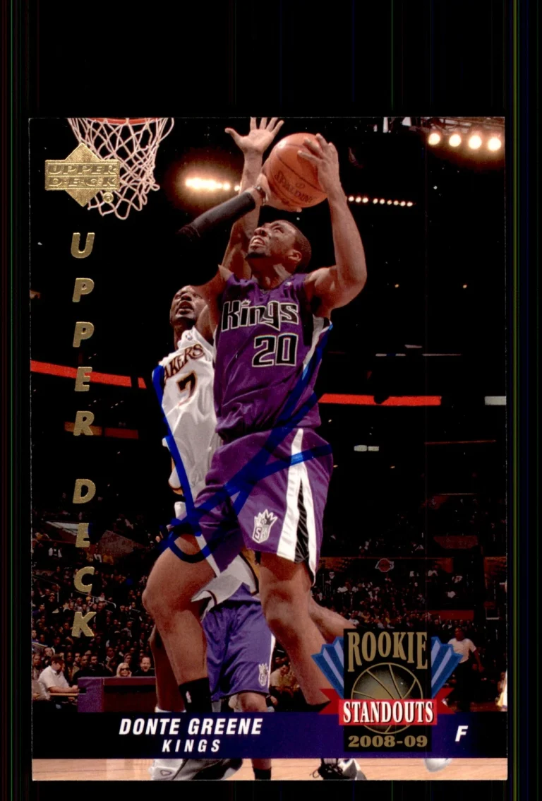 Signed Basketball Card Auto Donte Greene 2008-09 Upper Deck Lineage #RS-31 Kings