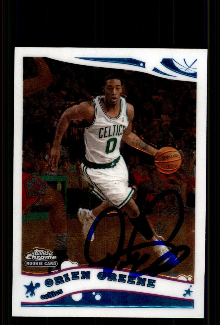Signed Basketball Card Auto Orien Greene 2005-06 Topps Chrome #199 Celtics