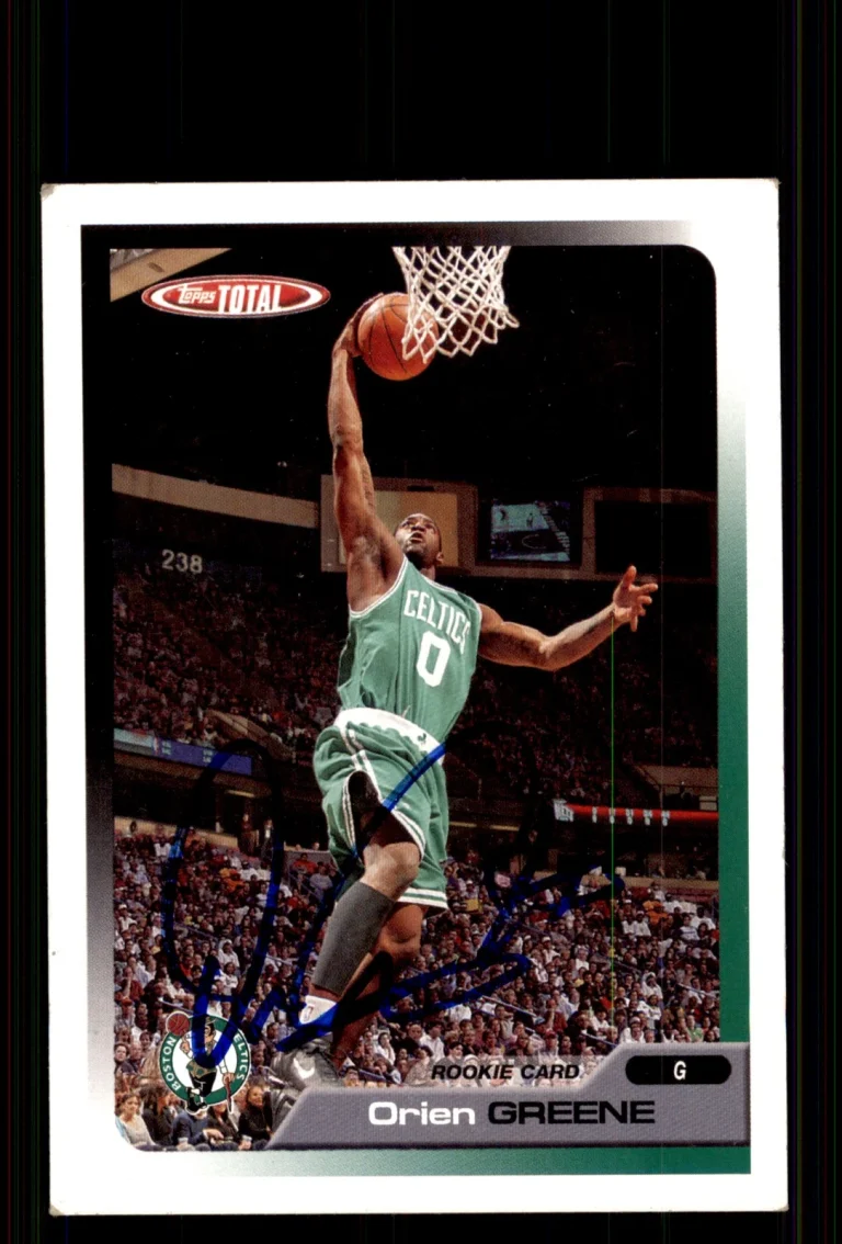 Signed Basketball Card Auto Orien Greene 2005-06 Topps Total #126 Boston Celtics