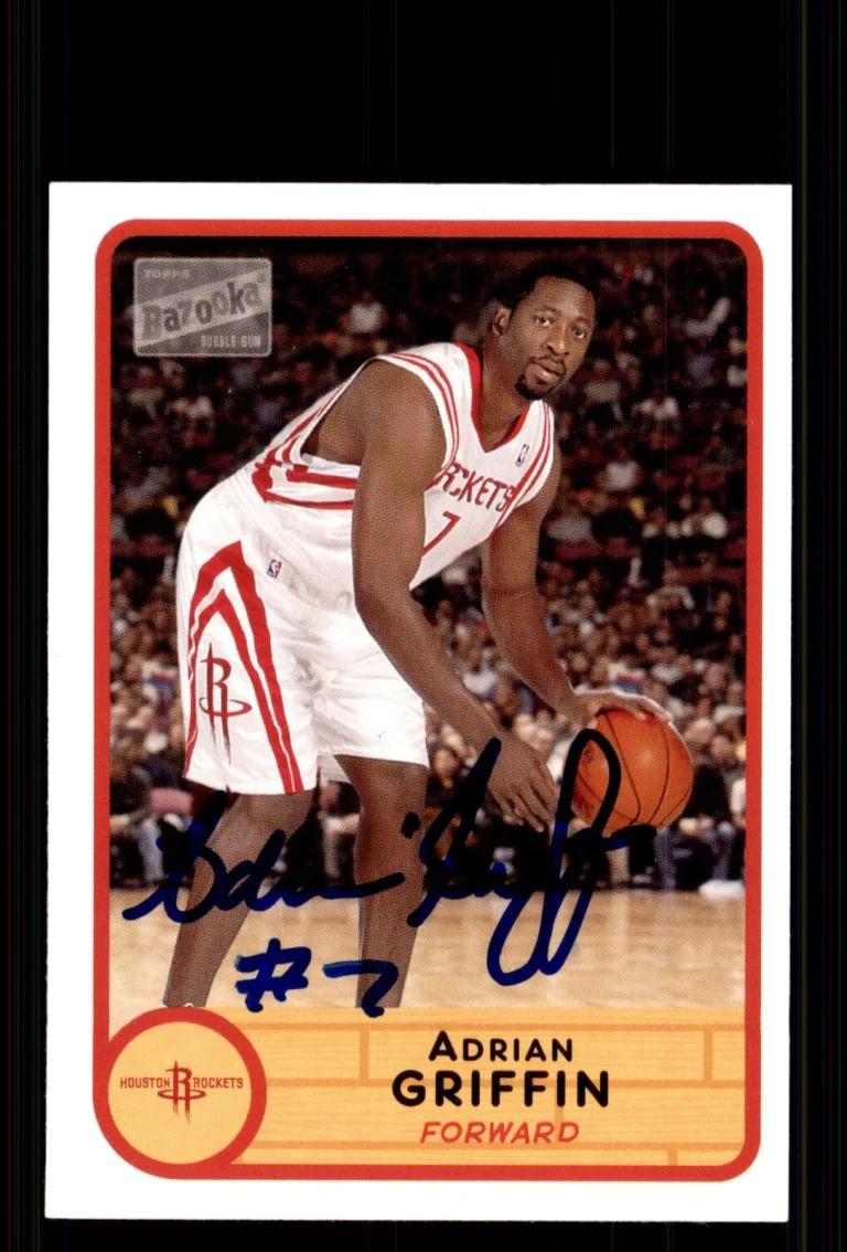Signed Basketball Card Auto Adrian Griffin 2003-04 Bazooka #127 Houston Rockets