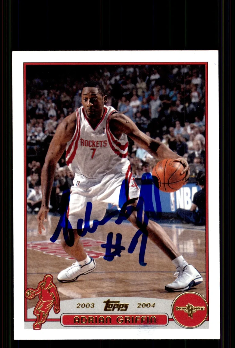 Signed Basketball Card Auto Adrian Griffin 2003-04 Topps #200 Houston Rockets