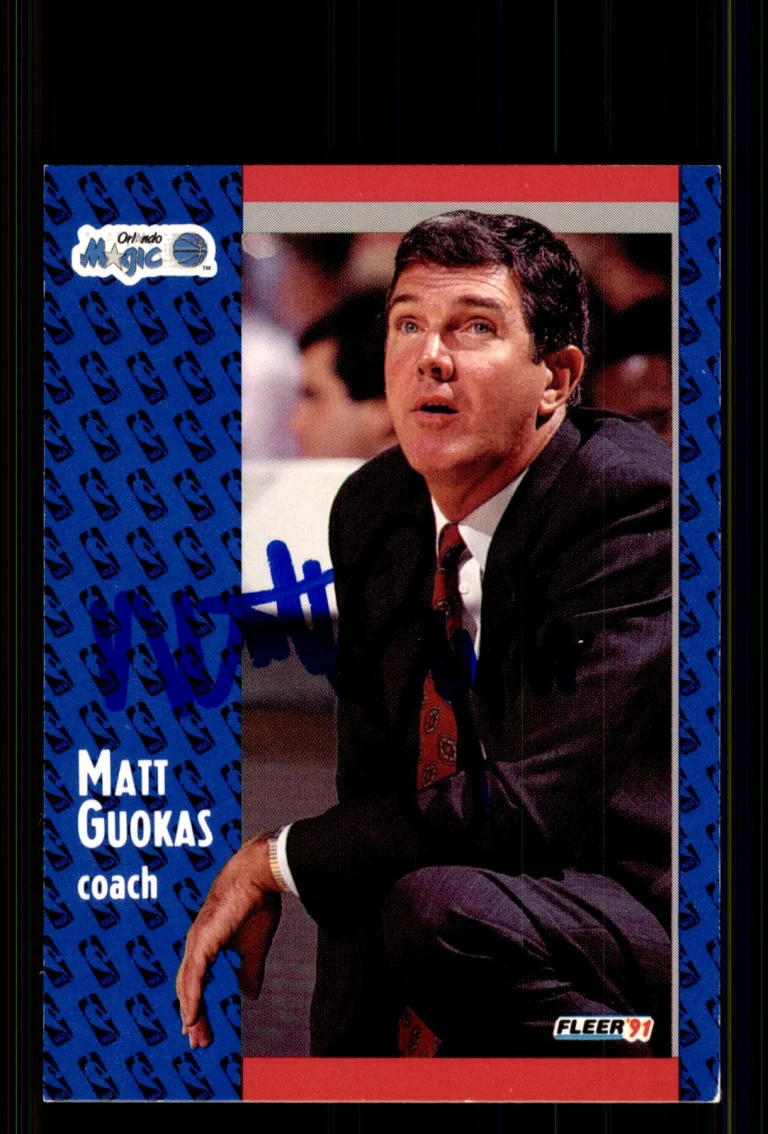 Signed Basketball Card Auto Matt Guokas 1991-92 Fleer #145 Orlando Magic