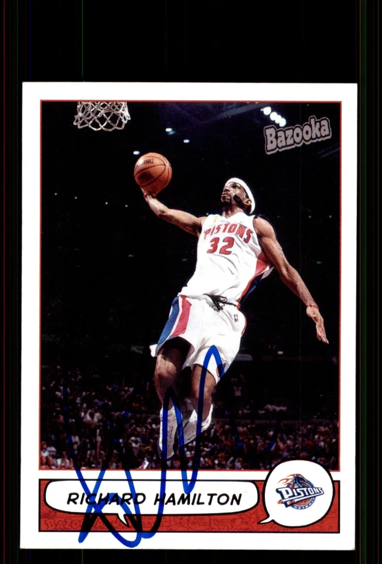 Signed Basketball Card Auto Richard Hamilton 2004-05 Bazooka #40 Detroit Pistons