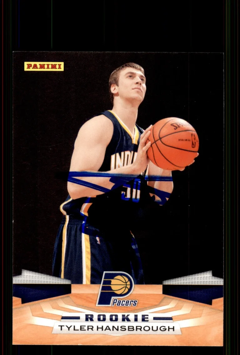 Signed Basketball Card Auto Tyler Hansbrough 2009-10 Panini #313 Indiana Pacers