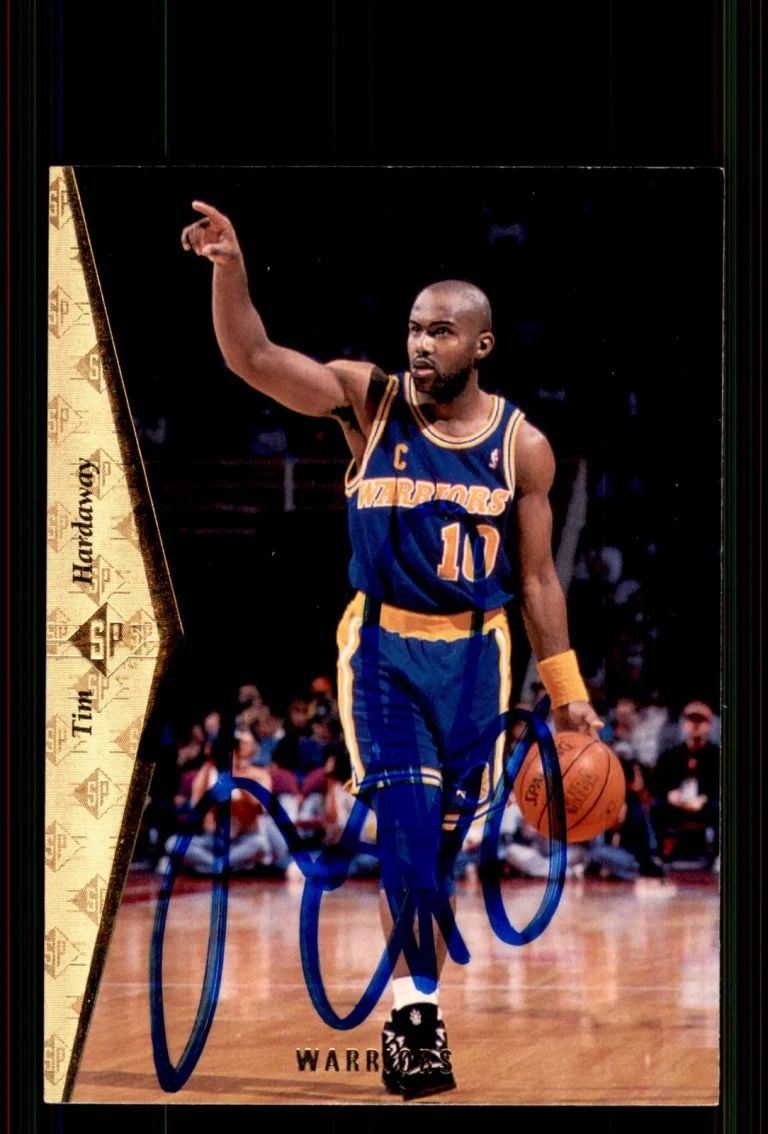Signed Basketball Card Auto Tim Hardaway 1994-95 SP #72 Golden State Warriors