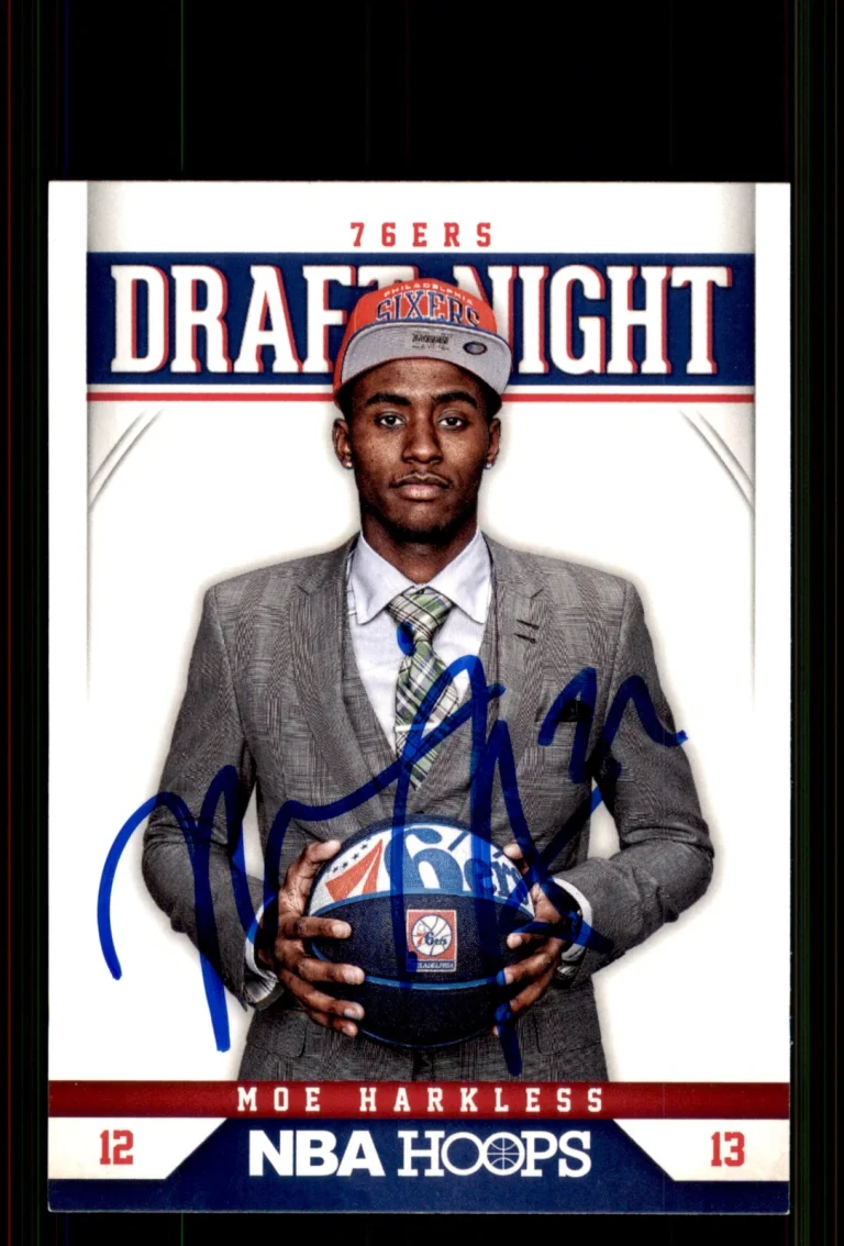 Signed Basketball Card Auto Moe Harkless 2012-13 Hoops #14 76ers