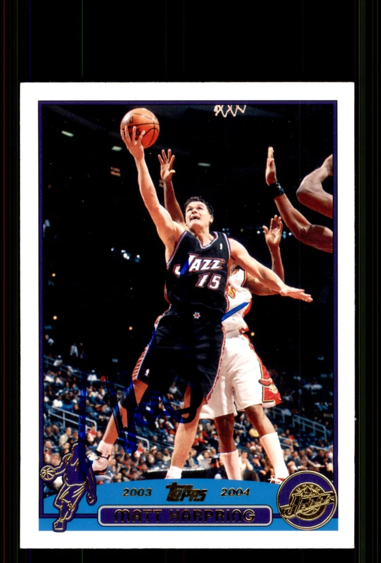 Signed Basketball Card Auto Matt Harpring 2003-04 Topps #193 Utah Jazz