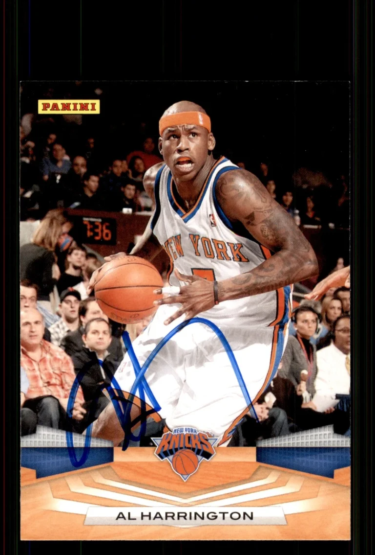 Signed Basketball Card Auto Al Harrington 2009-10 Panini #23 New York Knicks