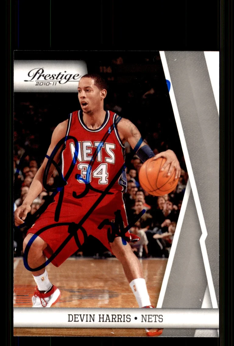 Signed Basketball Card Auto Devin Harris 2010-11 Panini Prestige #71 Nets