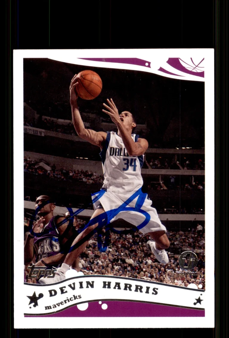 Signed Basketball Card Auto Devin Harris 2005-06 Topps #197 Dallas Mavericks